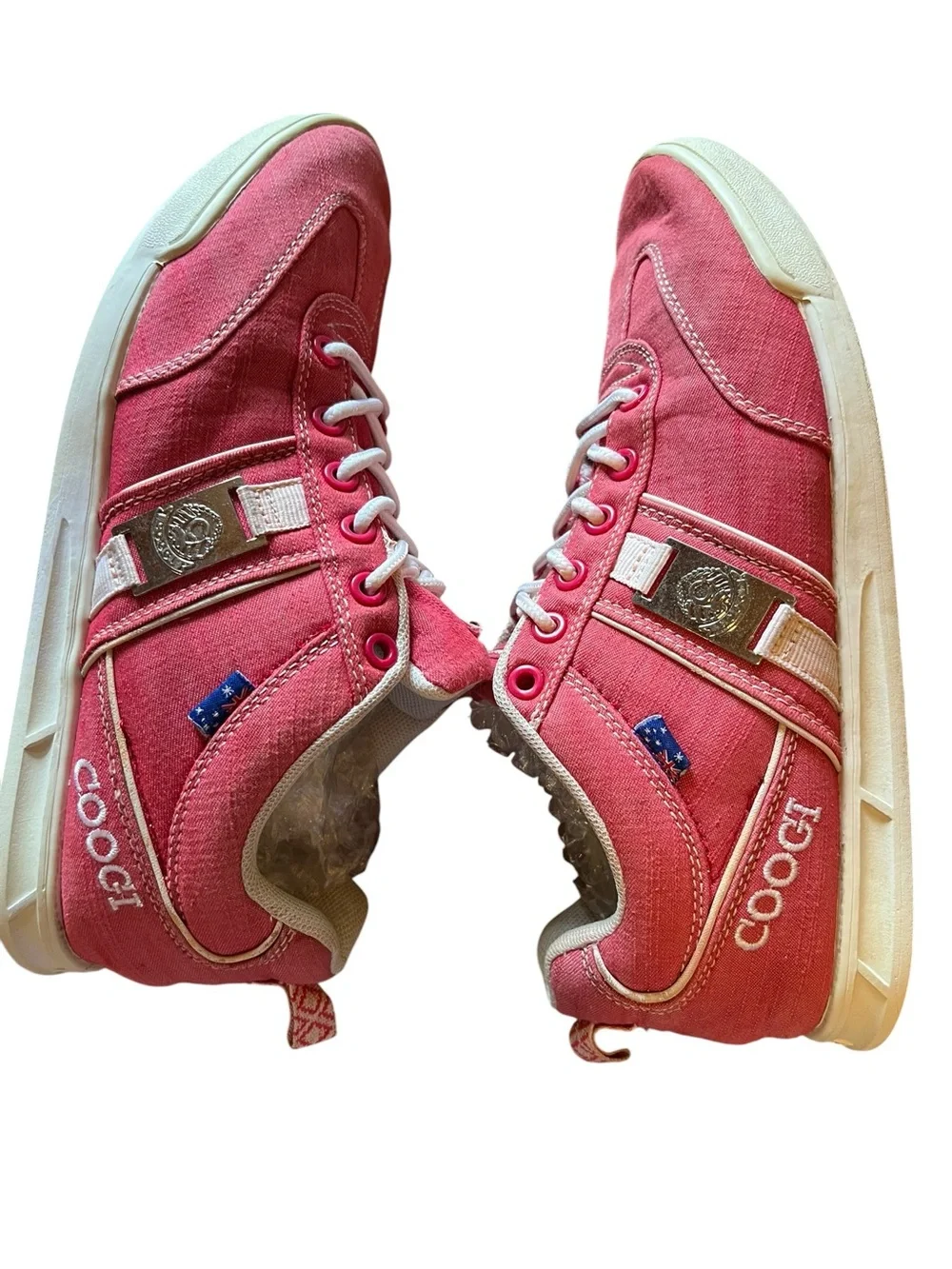 COOGI Pink Canvas Low-Top Sneakers with White Trim